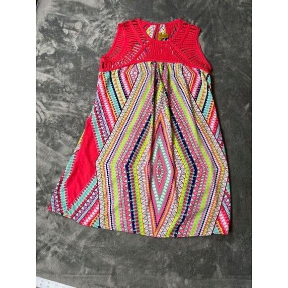 Wrangler Women's Lattice Sleeveless Printed A-Line Dress size Large Cowgirl - Picture 1 of 7